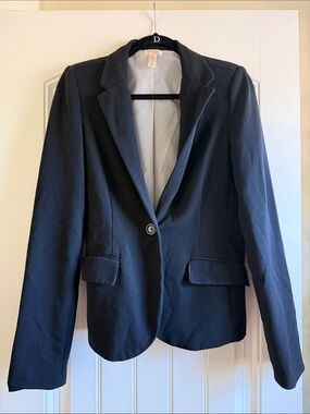 Ambiance Black Single-Button Women's Blazer